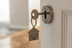 Open,Door,To,A,New,Home,With,Key,And,Home